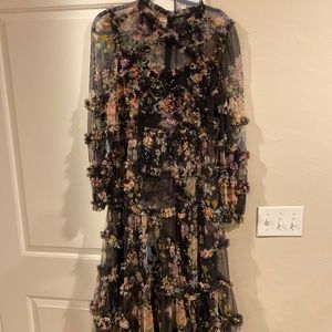 MIDI gown with flowers